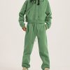 Women's Fleece 2 Piece Outfits Sweatsuits Pullover Hoodie Sweatshirt Jogger Pants Tracksuits Set