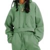 Women's Fleece 2 Piece Outfits Sweatsuits Pullover Hoodie Sweatshirt Jogger Pants Tracksuits Set