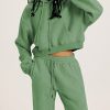 Women's Fleece 2 Piece Outfits Sweatsuits Pullover Hoodie Sweatshirt Jogger Pants Tracksuits Set