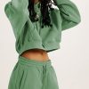 Women's Fleece 2 Piece Outfits Sweatsuits Pullover Hoodie Sweatshirt Jogger Pants Tracksuits Set