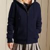 Women's Casual Full Zip Up Sherpa Lined Hoodie Sweatshirt Jacket Coat